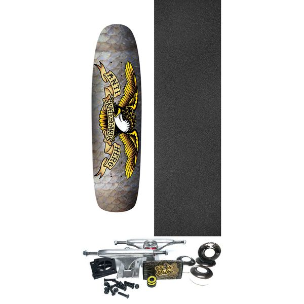 Anti Hero Skateboards The Sardine Brown Skateboard Deck - 8.36" x 31.5" - Complete Skateboard Bundle